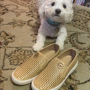 Faux Leather Slip on Sneaks